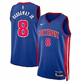 Men's Detroit Pistons #8 Tim Hardaway Jr Blue 2024 Icon Edition Stitched Jersey Dzhi,baseball caps,new era cap wholesale,wholesale hats